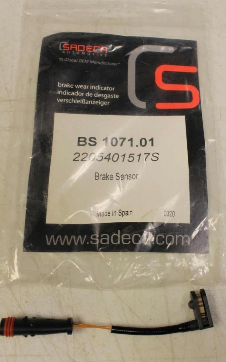 2205401517S Brake Pad Wear Sensor – Mercedes Sprinter T1N & NCV3 (2003–2009)