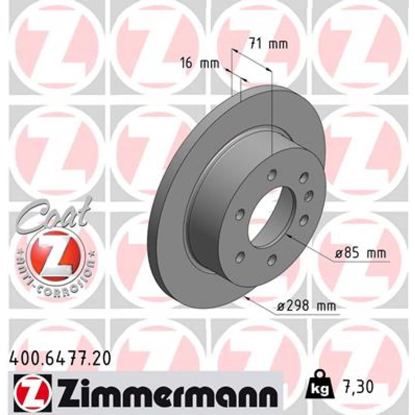 Mercedes Sprinter Rear Brake Rotor – Zimmermann OEM | NCV3 2500/3500 SRW | #9064230012 (2007–2018)